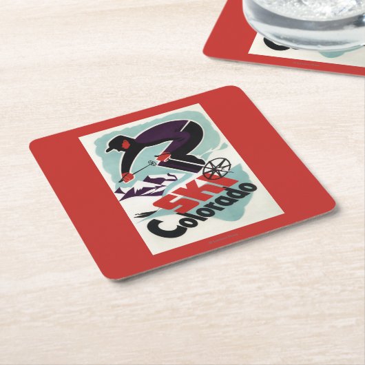 Zwarte en Paarse kledij Vierkante Kartonnen Onderzetter (Schuin)