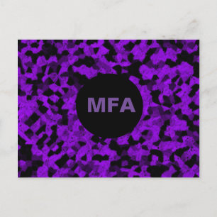 Zwarte en Paarse krijt Briefkaart