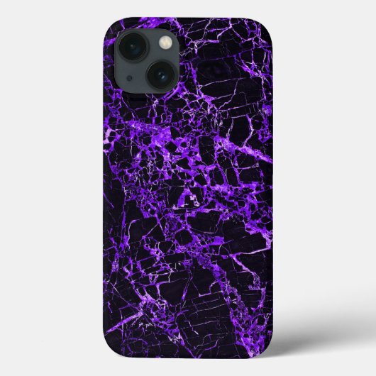 Zwarte en Paarse marmer (batterijoplader) Case-Mate iPhone Case (Achterkant)