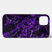Zwarte en Paarse marmer (batterijoplader) Case-Mate iPhone Case (Achterkant (horizontaal))