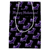 Zwarte en Paarse nachtvleermuizen Medium Cadeauzakje (Achterkant)