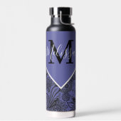 Zwarte en peri paisley waterfles (Links)