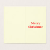 Zwarte en rode 25-pak kerstkaarten kaart (Binnenkant ongevouwen)