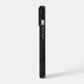 Zwarte en rode aderen iPhone 15 hoesje (Linkerkant)