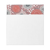 Zwarte en rode chrysanthema's notitieblok (Voorkant)