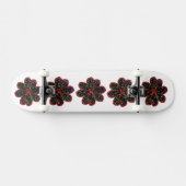 Zwarte en rode glitter-vacht skateboard (Horizontaal)