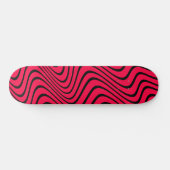 zwarte en rode golven skateboard (Horizontaal)