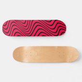 zwarte en rode golven skateboard (Horizontaal)