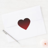 Zwarte en rode gradiënt. hart sticker (Envelop)