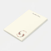 Zwarte en rode Japanse Koi visartistiek Post-it® Notes (Schuin)