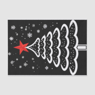 Zwarte en rode kerst tissuepapier