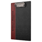 Zwarte en rode kunstleder klembord (Links)