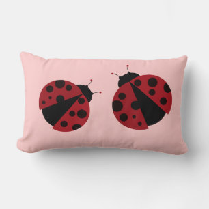 zwarte en rode ladybug kussen