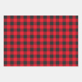 Zwarte en rode Lumberjack check vaders dagset Inpakpapier Vel (Voorkant)