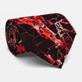 Zwarte en rode marmer, stropdas (Opgerold)