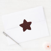 Zwarte en rode poka Dots Ster Sticker (Envelop)