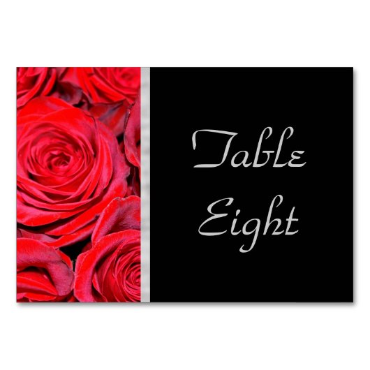 Zwarte en rode rozen kaart (Voorkant)