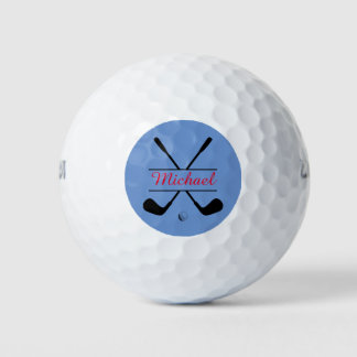 Zwarte en rode stijlvolle Logo en naam Golf Player Golfballen