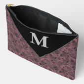 Zwarte en roos goudpaisleymonogram etui (Open)