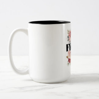 Zwarte en Roze Flower Mok