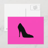 Zwarte en roze pompen briefkaart (Voorkant / Achterkant)