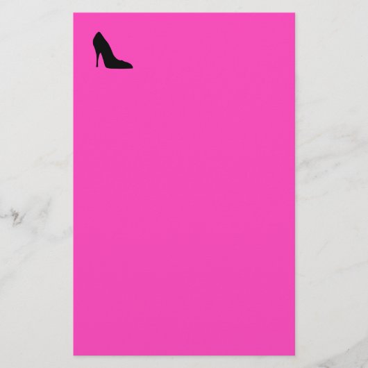 Zwarte en roze pompen briefpapier (Voorkant)