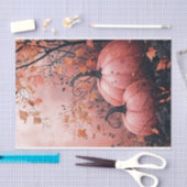 Zwarte en Roze Pompoen Herfst Decoupage Tissuepapier (Craft)