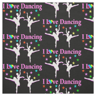 ZWARTE EN ROZE SUPER STAR DANCER STOF