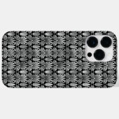 ZWARTE EN SILVER PATRONEN Case-Mate iPhone CASE (Achterkant (horizontaal))