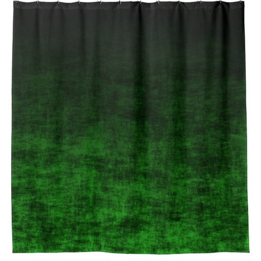 Zwarte en smaragdgroene gradiënttextuur douchegordijn (Voorkant)