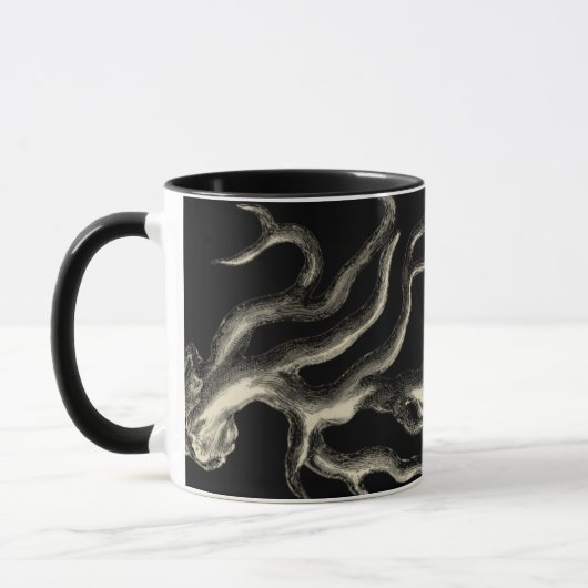 Zwarte en Tan Coral Mok (Links)