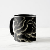 Zwarte en Tan Coral Mok (Voorkant links)
