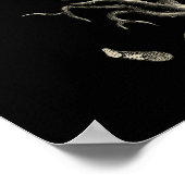 Zwarte en Tan Coral Poster (Hoek)