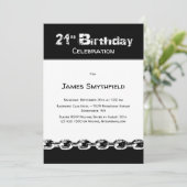 Zwarte en Witte 21ste verjaardag Kaart (Staand voorkant)