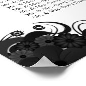 Zwarte en witte 8-weduwentabellen Zitplaatsen Poster (Hoek)