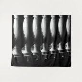 Zwarte en witte Abstracte architectuur Wandkleed (Voorkant (horizontaal))