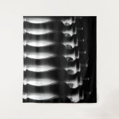 Zwarte en witte Abstracte architectuur Wandkleed (Voorkant)