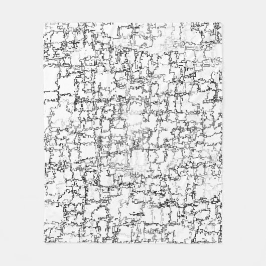 Zwarte en witte Abstracte valkreeften Fleece Deken (Voorkant)