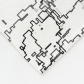 Zwarte en witte Abstracte valkreeften Fleece Deken (Hoek)
