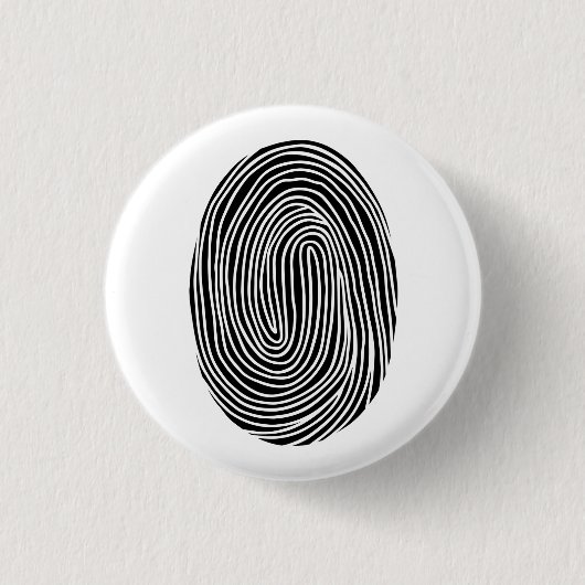 Zwarte en witte abstracte vingerafdruk. Moderne li Ronde Button 3,2 Cm (Voorkant)