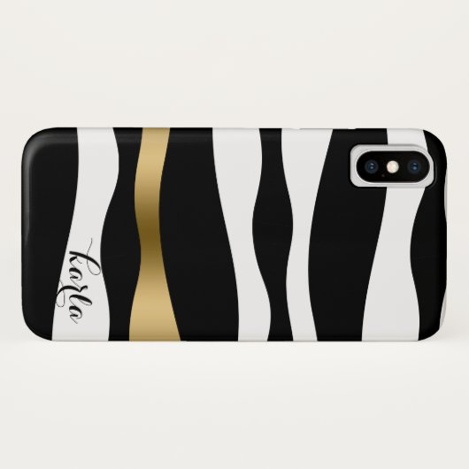 Zwarte en witte Abstracte Zebrastripes Case-Mate iPhone Case (Achterkant (horizontaal))
