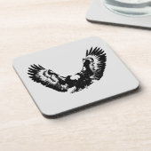 Zwarte en witte adelaar bier onderzetter (Linkerzijde)