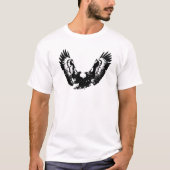 Zwarte en witte adelaar t-shirt (Voorkant)