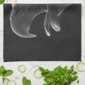 Zwarte en witte adelaar theedoek (Gevouwen)