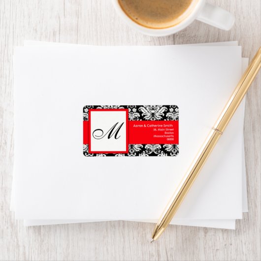  zwarte en witte Adresetiketten Etiket (Insitu)