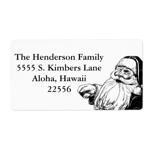 zwarte en witte Adresetiketten Etiket (Voorkant)