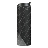 Zwarte en witte afbeelding thermosbeker (Gedraaid links)