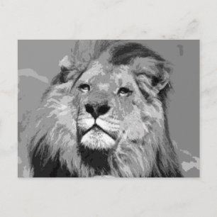 Zwarte en witte Afrikaanse lion Briefkaart