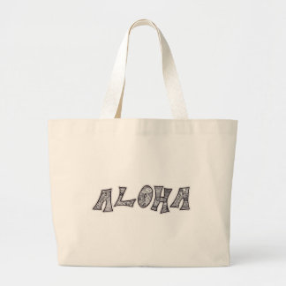 Zwarte en witte Aloha Bag Grote Tote Bag