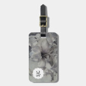 ZWARTE EN WITTE AMARYLLIS-BAGAGELABEL BAGAGELABEL (Voorkant verticaal)